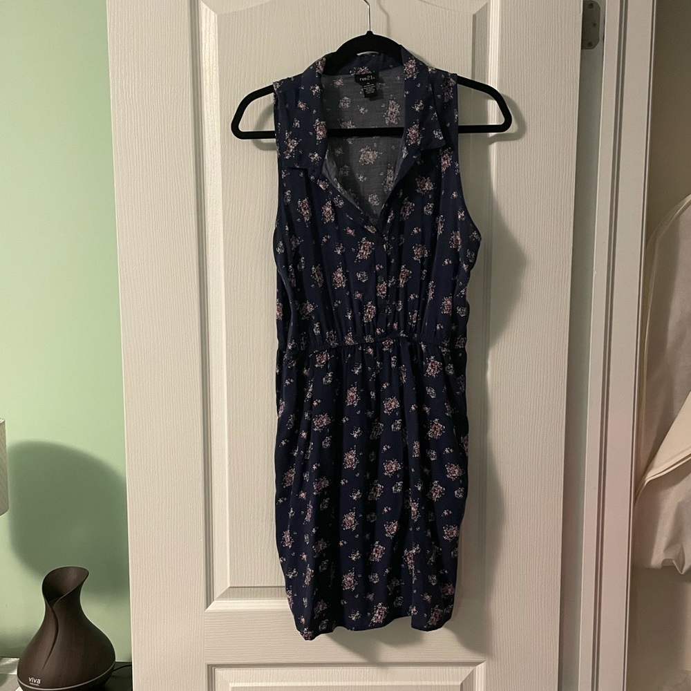Navy floral dress